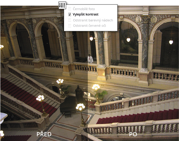 vylepšený kontrast obrazu