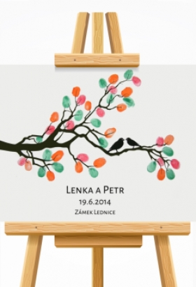 svatební strom 8 hnědý