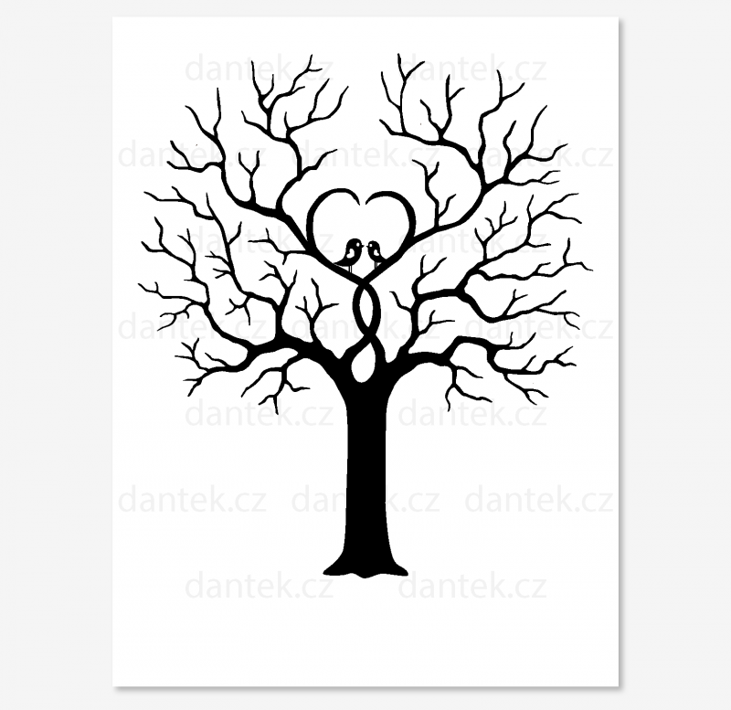 4 černý svatební strom pro náhled