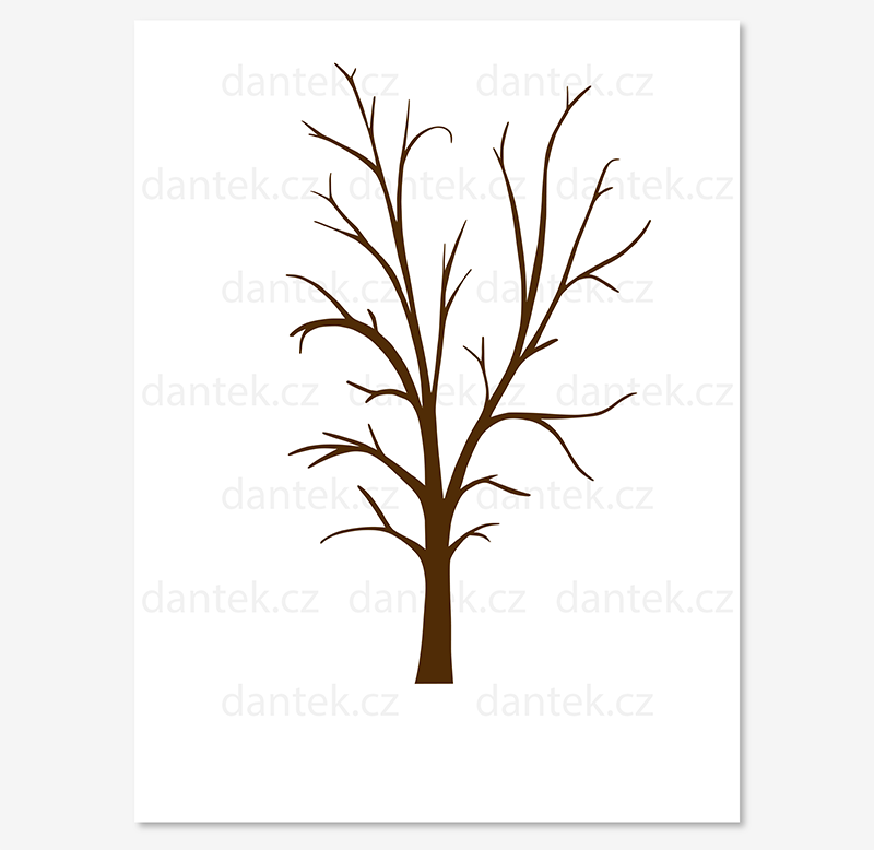 6 hnědý svatební strom pro náhled