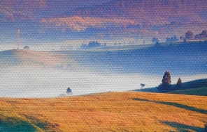 přiblížený pohled na plátno