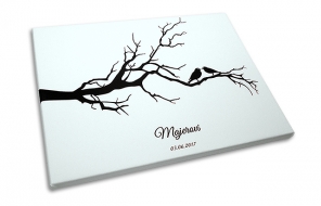 foto svatebního stromu na plátně