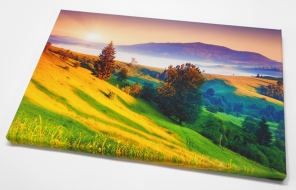 přední strana fotoobrazu vytištěném na matném plátně