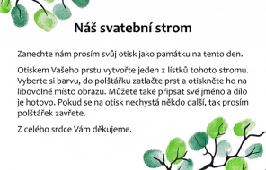 letáček, který dostanete ke svatebnímu stromu od nás